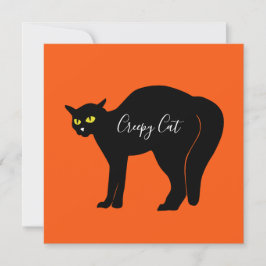 Black Cat on Orange 招待状