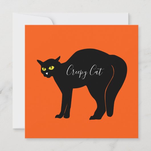 Black Cat on Orange 招待状 (正面)