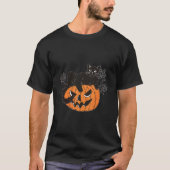 Black Cat On Pumpkin For Cat Halloween Tシャツ (正面)