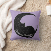 Black Cat on the Crescent Moon: Charm of Darkness  クッション (ブランケット)