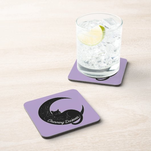 Black Cat on the Crescent Moon: Charm of Darkness  コースター (右側)