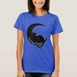 Black Cat on the Crescent Moon: Charm of Darkness Tシャツ