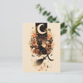 Black Cat on Witch’s Broom Under the Moon シーズンポストカード (スタンド正面)