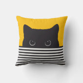 Black Cat Peeking クッション (裏面)