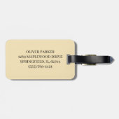 Black Cat Peeking ラゲッジタグ (裏面横)