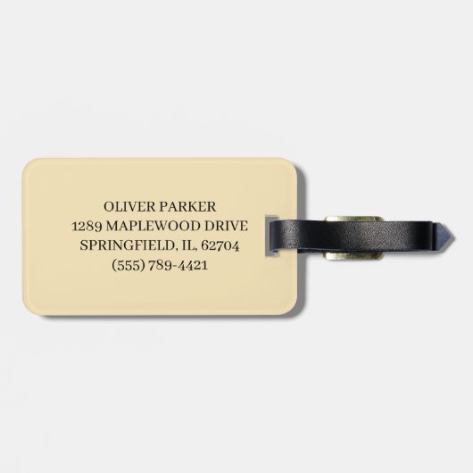 Black Cat Peeking ラゲッジタグ (裏面横)