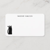 Black Cat Personalized Stationery ノートカード (正面)