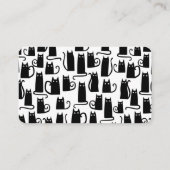 Black Cat Personalized Stationery ノートカード (裏面)