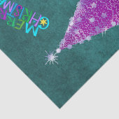 Black Cat Pink Silver Tree Colourful Christmas 薄葉紙 (詳細)