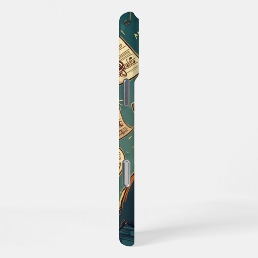 Black Cat Playing Piano Cool Pianist Gift iPhoneケース (右側面)