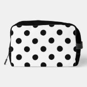 Black cat polka dot Print Sew toiletry Bag ドップキット (裏面)