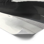 Black Cat Portrait Wall Art Perfect Gift  ポスター (角)