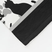 Black Cat Print Fleece Blanket フリースブランケット (角)