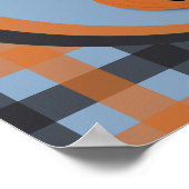 Black Cat & Pumpkin Not Scary Halloween ポスター (角)