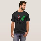 Black Cat  Pushing Christmas Tree Over Cat What 2 Tシャツ (正面フル)