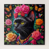 Black cat puzzle! ジグソーパズル (縦)