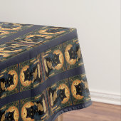 Black Cat Reading A Book Of Solstice Spells テーブルクロス (インサイチュ)