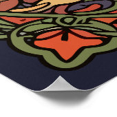 Black Cat Reading A Book Of Solstice Spells ポスター (角)