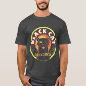 Black Cat Records Bold Label Tee – Retro (Unisex) Tシャツ (正面)