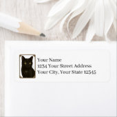 Black Cat Return Address Labels ラベル (インサイチュ)