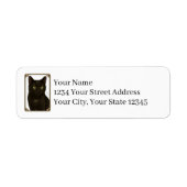 Black Cat Return Address Labels ラベル (正面)