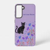 Black Cat Samsung Galaxy Case – Let Love Bloom Samsung Galaxyケース (裏面)