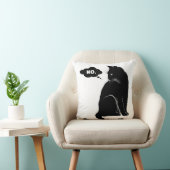 Black Cat Says No クッション (椅子)