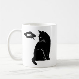 Black Cat Says No – Funny Cat Mom  コーヒーマグカップ