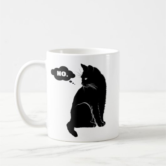 Black Cat Says No – Funny Cat Mom  コーヒーマグカップ (左)