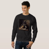 Black Cat Sewing French Fries スウェットシャツ (正面フル)