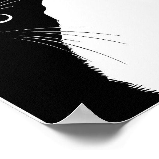 Black Cat Side Look Poster for Cate Lovers ポスター (角)