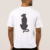 Black Cat Silhouette men white Sport-Tek T-shirt Tシャツ (裏面)