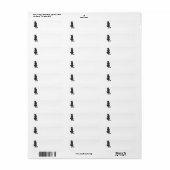 Black Cat Silhouette white return address labels ラベル (フルシート)