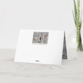 Black Cat Sitting Outdoors カード (裏面)