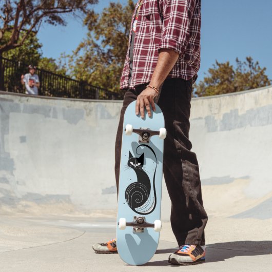 BLACK CAT SKATEBOARD BLUE DECK スケートボード (室外2)