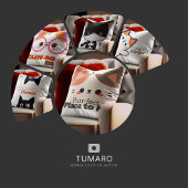 Black Cat smiling thinks he breaks the mirrors  Tシャツ