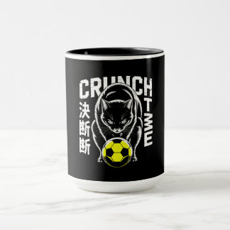 Black Cat Soccer Mug – Bold Crunch Design マグカップ
