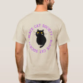 Black Cat Society T-shirt in Purple Tシャツ (裏面)