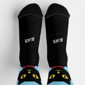 Black Cat Socks Gift for Cat Lovers ソックス (上部)