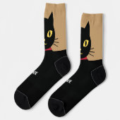 Black Cat Socks Gift for Cat Lovers ソックス (左)