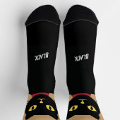 Black Cat Socks Gift for Cat Lovers ソックス (上部)