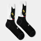 Black Cat Socks Gift for Cat Lovers ソックス (右)