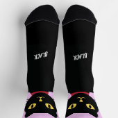 Black Cat Socks Gift for Cat Lovers ソックス (上部)