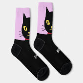 Black Cat Socks Gift for Cat Lovers ソックス (右)