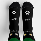 Black Cat Socks Gift for Cat Mom & Cat Dad Lovers ソックス (上部)
