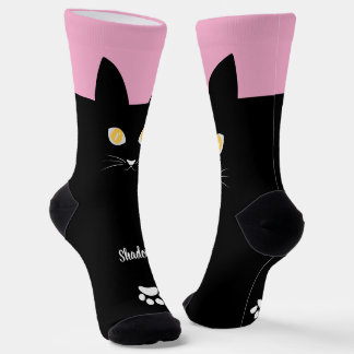 Black Cat Socks Gift for Cat Mom & Cat Dad Lovers ソックス