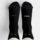 Black Cat Socks with Custom Name – Cute Gift ソックス (上部)