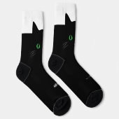 Black Cat Socks with Custom Name – Cute Gift ソックス (右)