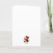 Black Cat Soul Mate Retro Valentine’s Day Card シーズンカード (裏面)