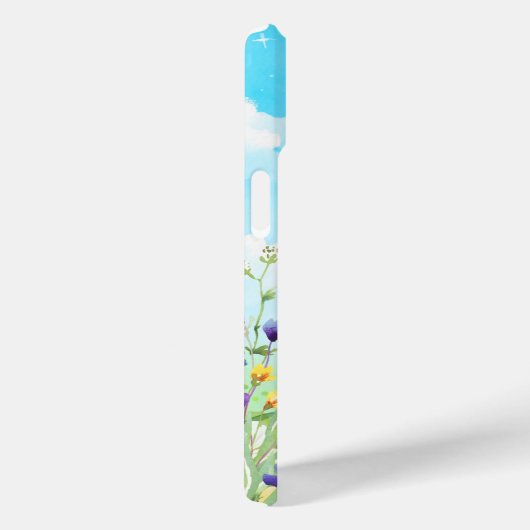 Black Cat Spring Fever:  Kitty and Flowers Case-Mate iPhoneケース (裏面 / 右)